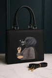 Stylish Women's Canvas Tote Bag - 1 Pc, Printed Design