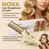 Nova NHC-809RM 2in1 Hair Straightener & Curler – Quick Heating & Sleek Styling