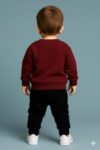 2 Pcs Boy's Polyester Printed Sweatshirt Tracksuit