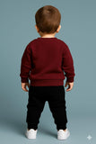 2 Pcs Boy's Polyester Printed Sweatshirt Tracksuit