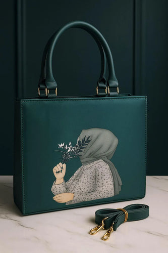 Stylish Women's Canvas Tote Bag - 1 Pc, Printed Design