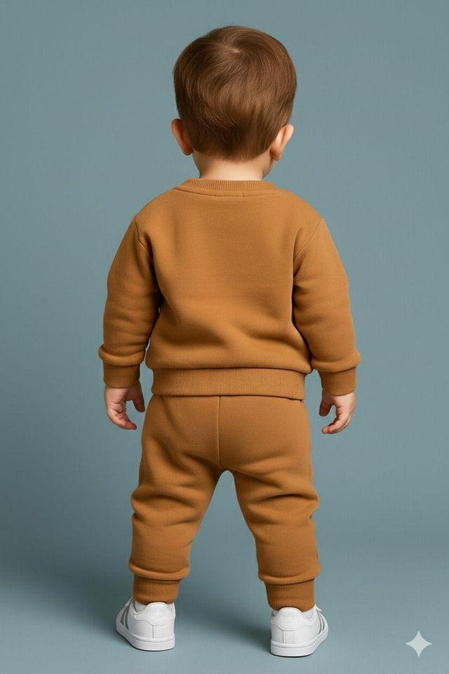2 Pcs Boy's Polyester Printed Sweatshirt Tracksuit