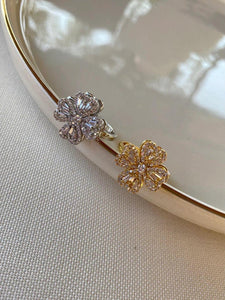 otating Silver Plated Zircon Adjustable Ring